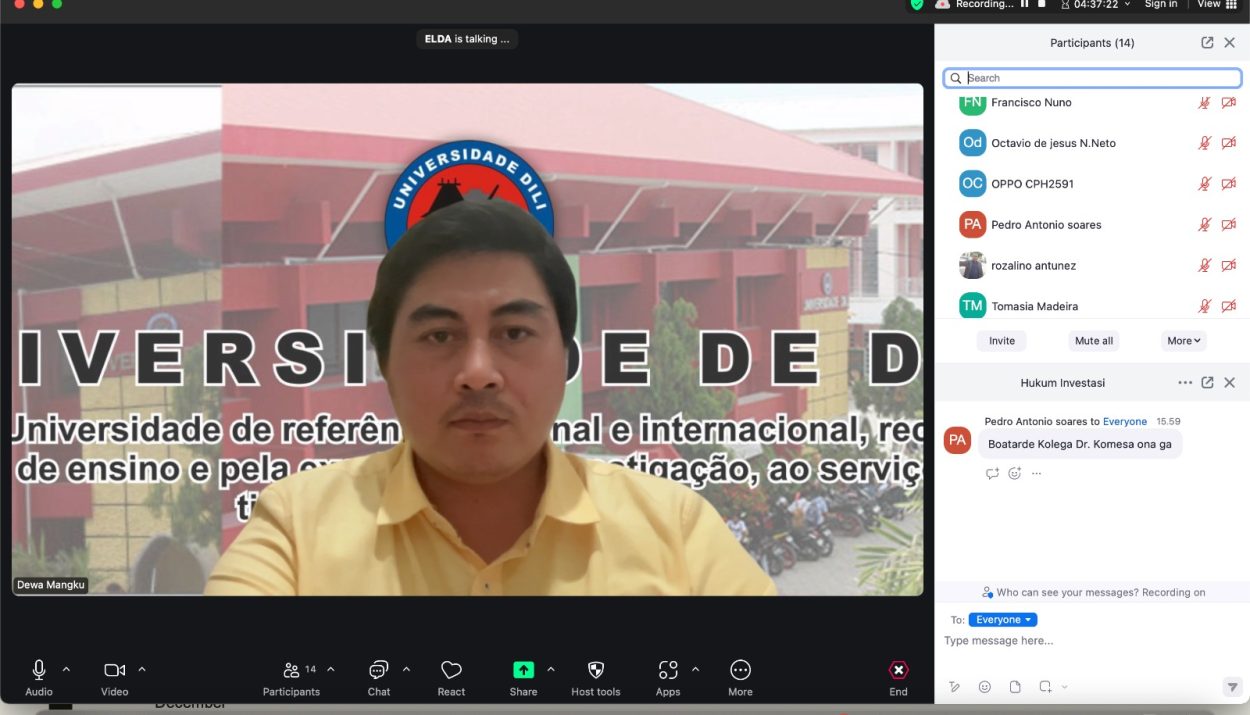 Guru Besar Hukum FHIS Undiksha Menjadi Visiting Profesor Di Fakultas Hukum Universidade Dili (UNDIL), Timor-Leste.