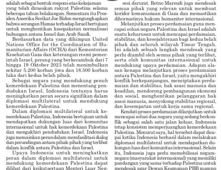 Prof. Dr. Dewa Gede Sudika Mangku, S.H., LL.M. (Diplomatis Cara Jitu Dukung Kemerdekaan Palestina)