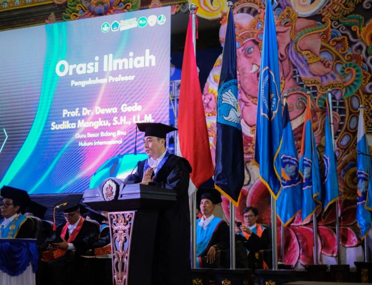 Orasi Ilmiah Prof. Dr. Dewa Gede Sudika Mangku, S.H., LL.M. Guru Besar Hukum Internasional Pertama di Universitas Pendidikan Ganesha